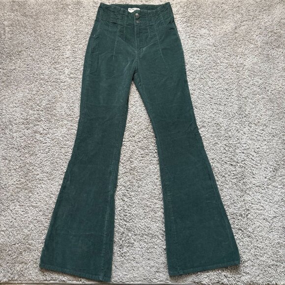 We The Free Womens Jayde Corduroy Flare Pants Boho Hippie Size 27 - Picture 1 of 9